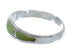 Southwest Silver Turquoise Opal Inlay Ring Size 6-3/4 RX57287